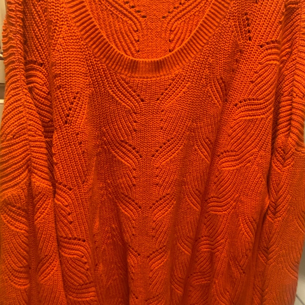 Torrid Size 5 Orange Ponte Knit Sweater Women’s Plus Size 5x